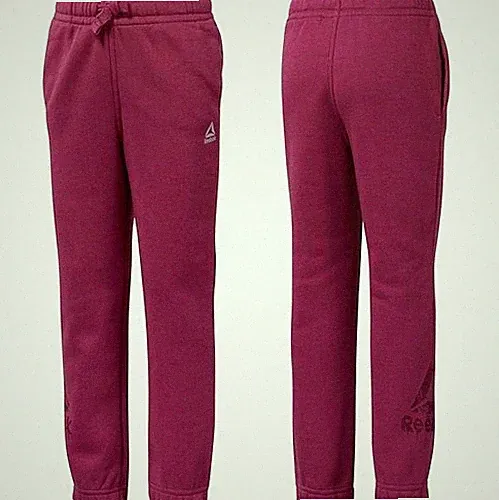 Warme Reebok Mädchen Jogginghose Sweat Hose Sport Winter Beere Pink (9-10J) 140