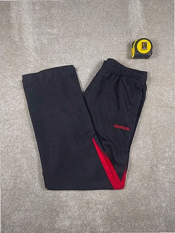 Reebok Trainingshose Herren Medium Baggy Schwarz Relaxed Vintage Retro 90s Sportswear