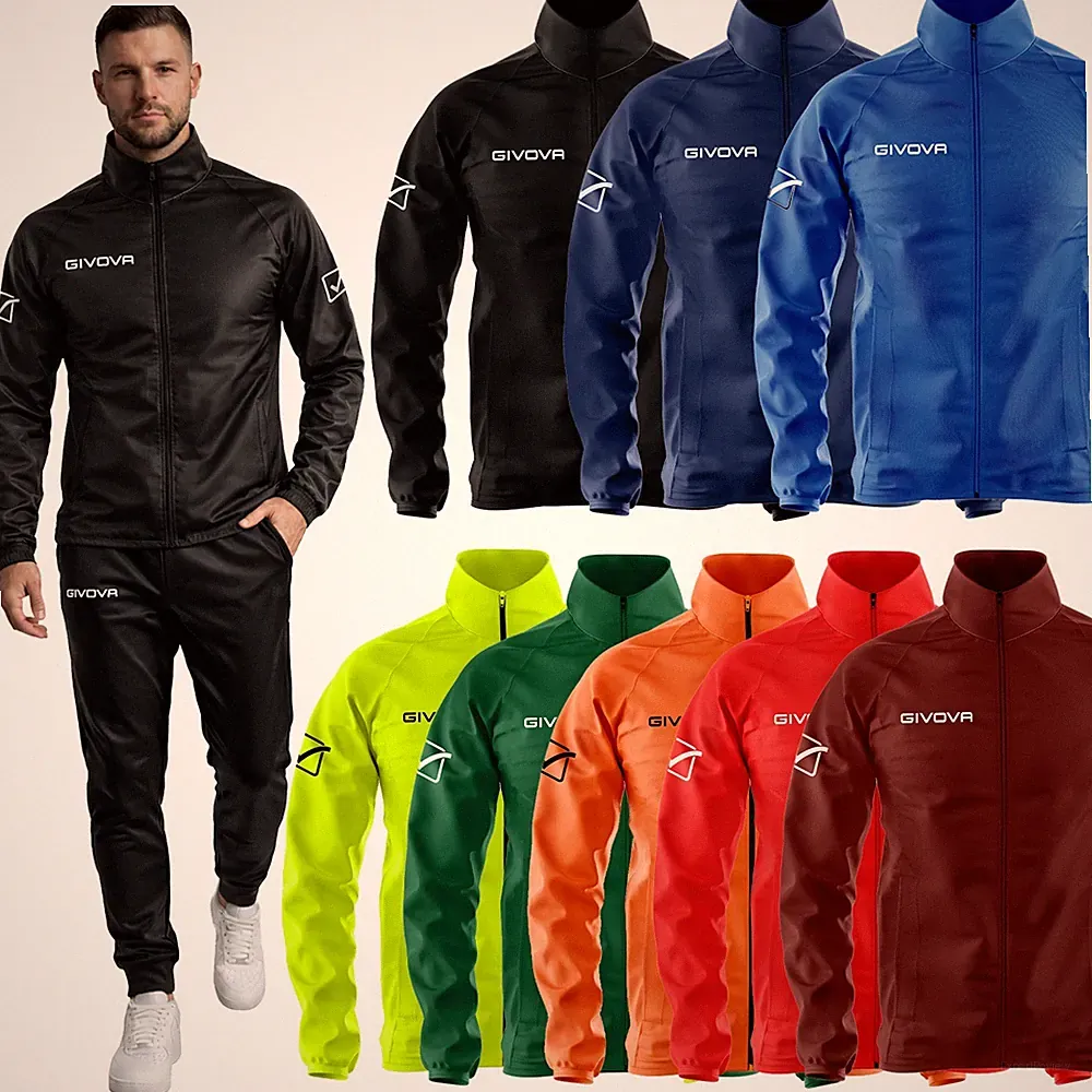 Regenjacke Windbreaker Jacke Herren Givova Rain Basico Kapuze Nylon S-3XL