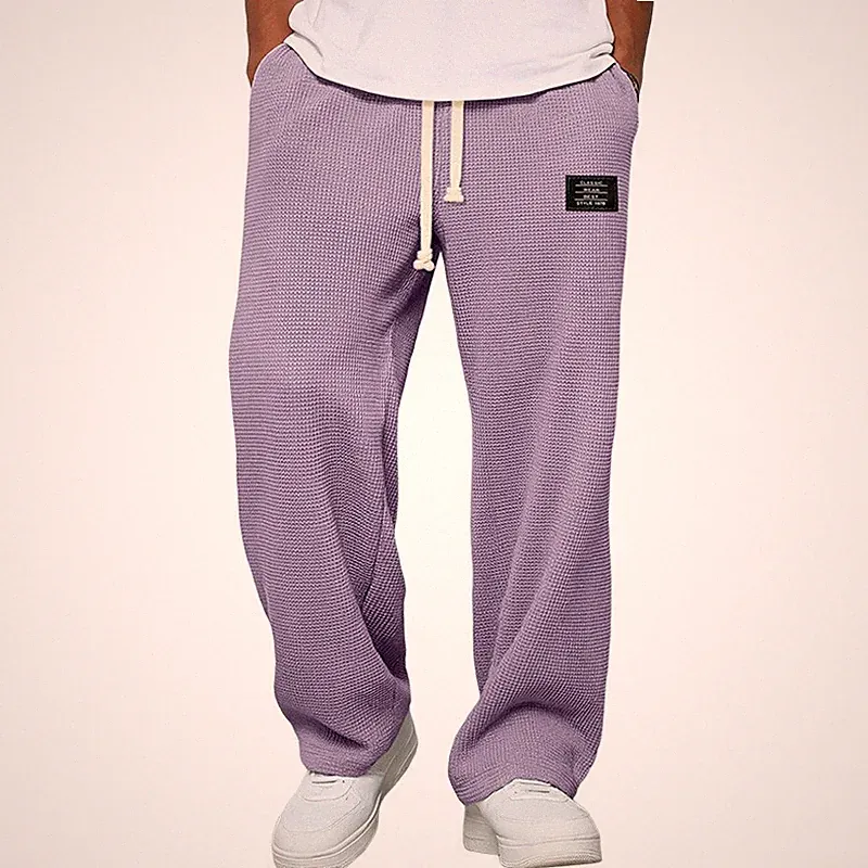 Regular Herren Weites Bein Freizeithose Lockere Sweatpants Jogginghose Komfort
