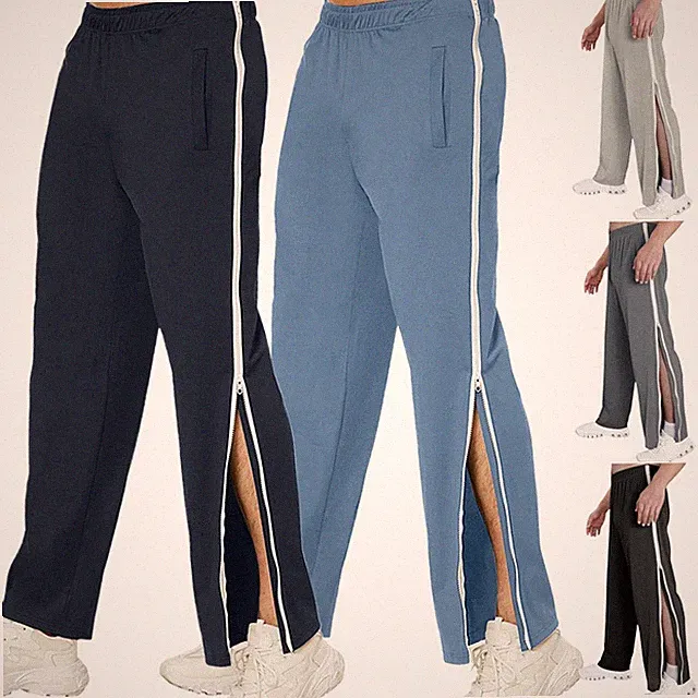 Reha Hose Unisex seitlich zu öffnen - Baggy Trainingshose mit Reißverschluss