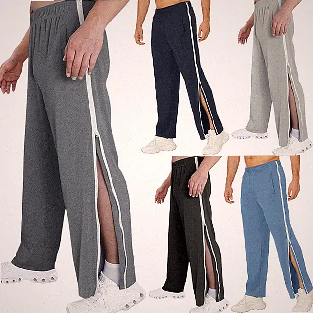 Reha-Sporthose für Herren, langmit seitlichem Reißverschluss Fitness Sport Kur