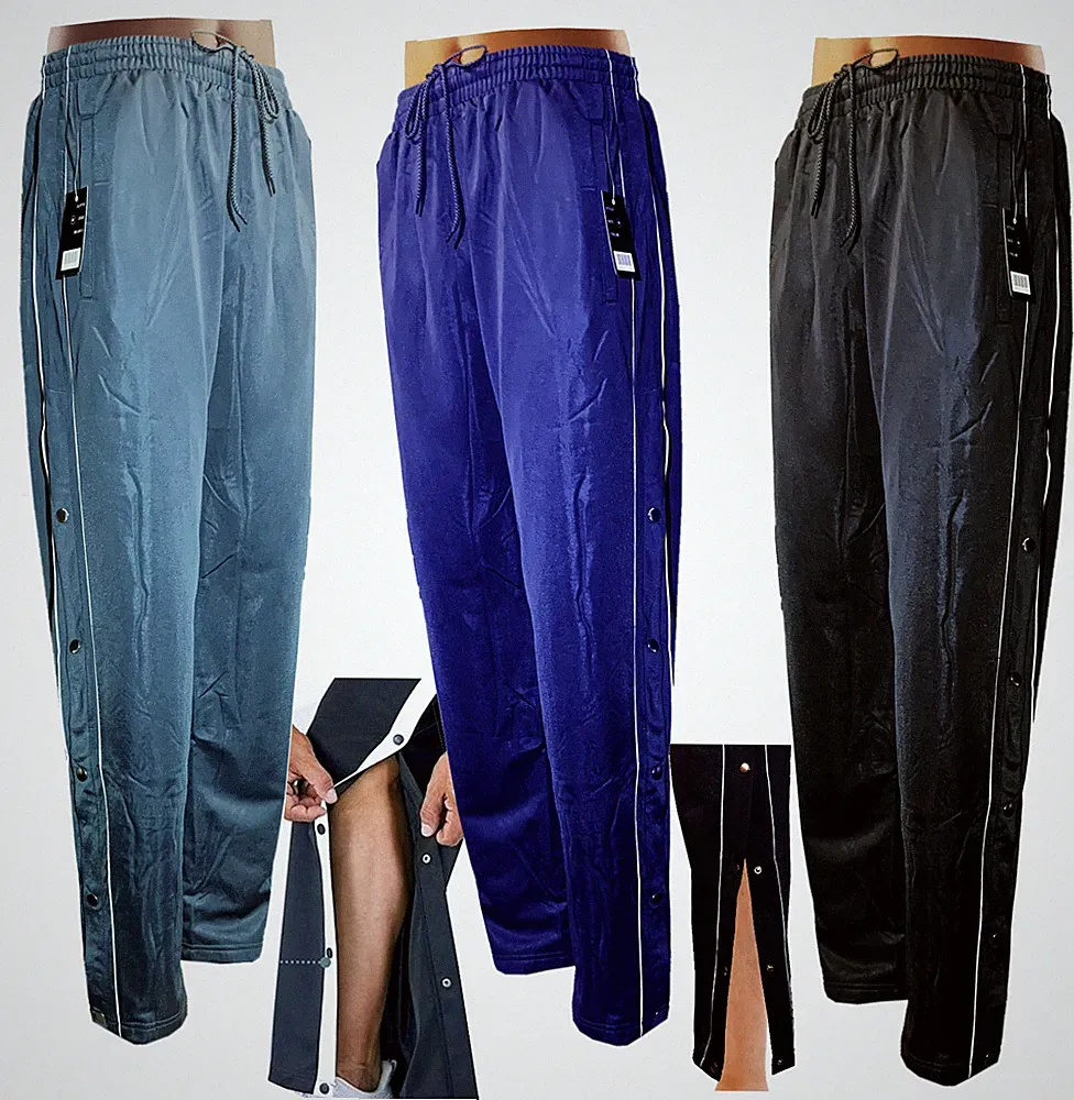 Rehahose, Sport, -Jogginghose mit Seitlicher Knopfleiste in Schwarz, Blau Qkb3