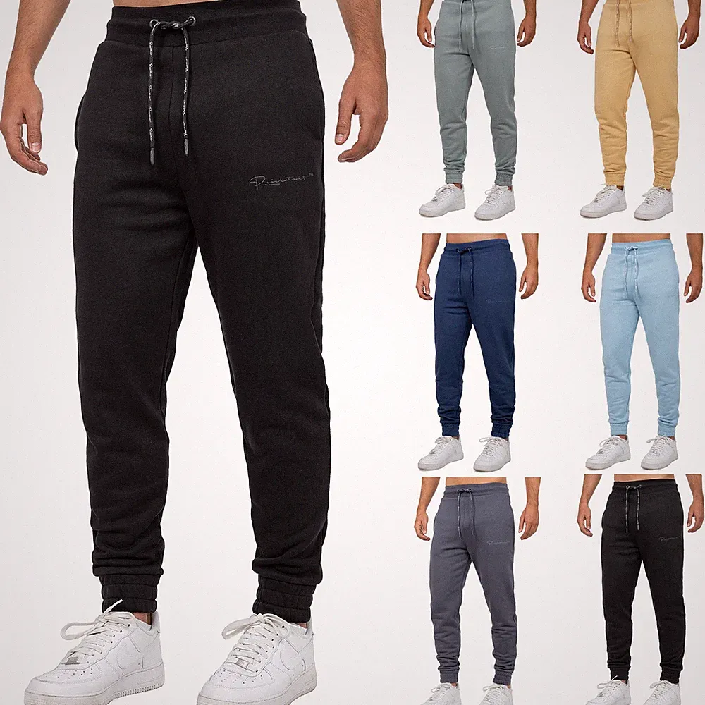 Reichstadt Herren Jogginghose Baumwolle Slim Fit Logo Kordelzug enge Bündchen