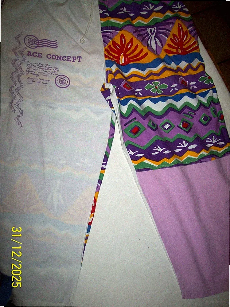 Reine Baumwolle,Öko,lockere Jogging / Freizeithose,70er Styl,Gr.L,ACE,bunt,TOP