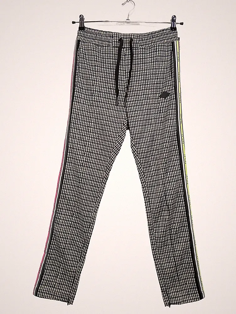 Replay Jogginghose Damen 32;XXS Hahnentritt Muster Seitenstreifen Modern