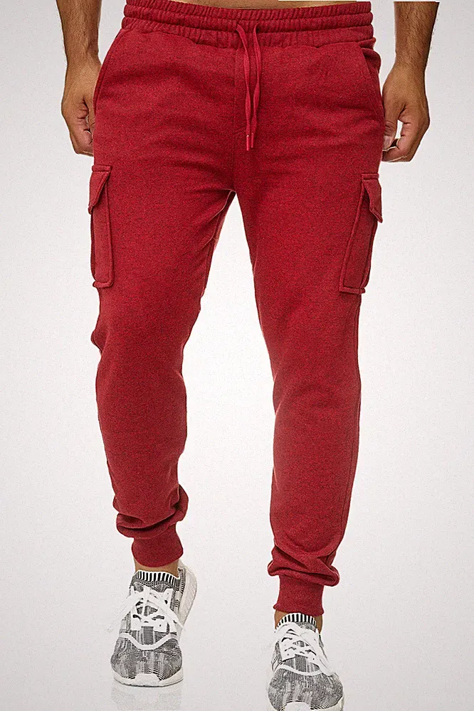 jogginghose herren bordeaux rot