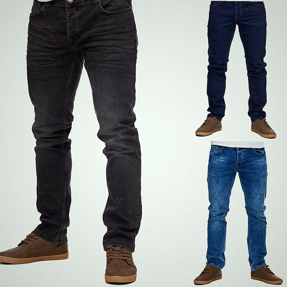 Reslad Jeans Herren Slim Fit Männer Herren Hosen Stretch Denim Jeanshose RS-2063