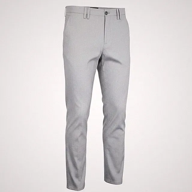 Richmond Herren Hose W34 Grau Reißverschluss Zip Gerade Chino 70%RA 30%PL