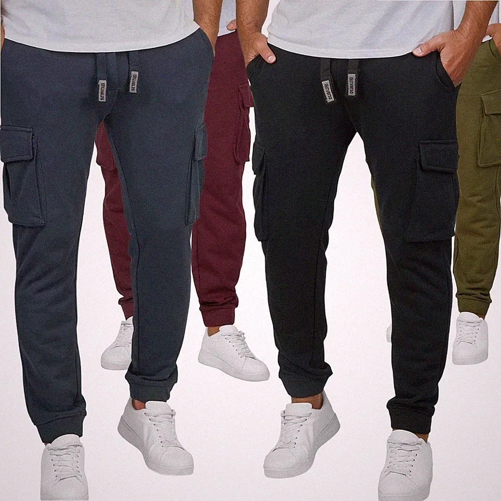 riverso Cargo Jogginghose Herren Baumwolle lang Regular Fit RIVLoris Cargohose