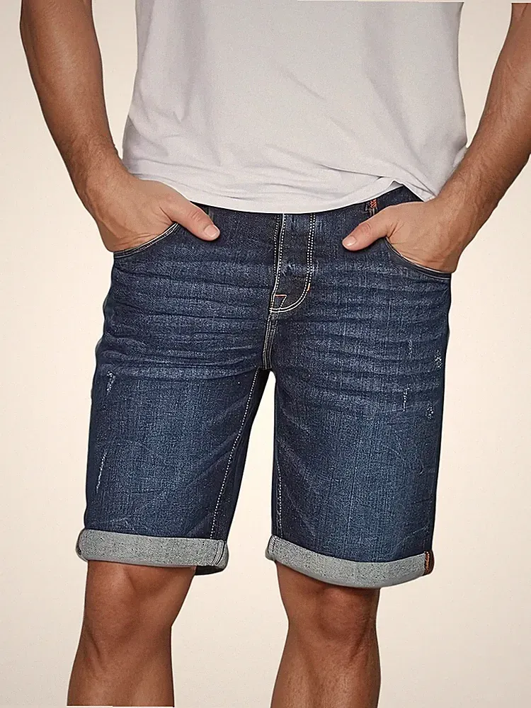 riverso Jeans Shorts Herren Stretch Kurz Regular Fit RIVTom Kurze Hosen Bermuda
