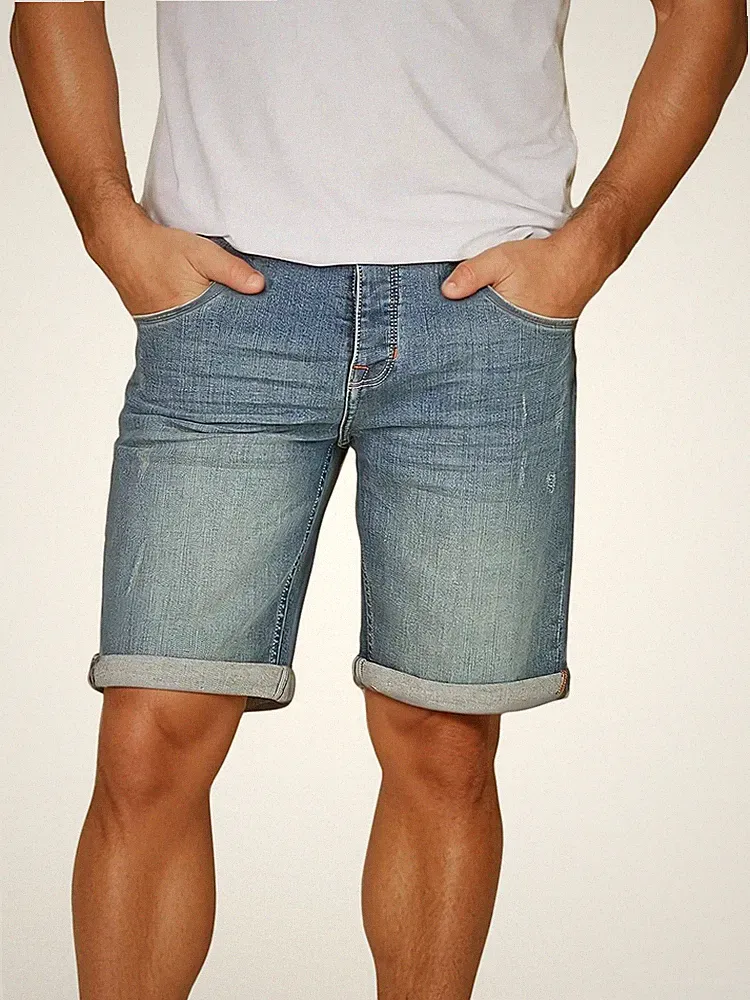 riverso Jeans Shorts Herren Stretch Kurz Regular Fit RIVTom Kurze Hosen Bermuda