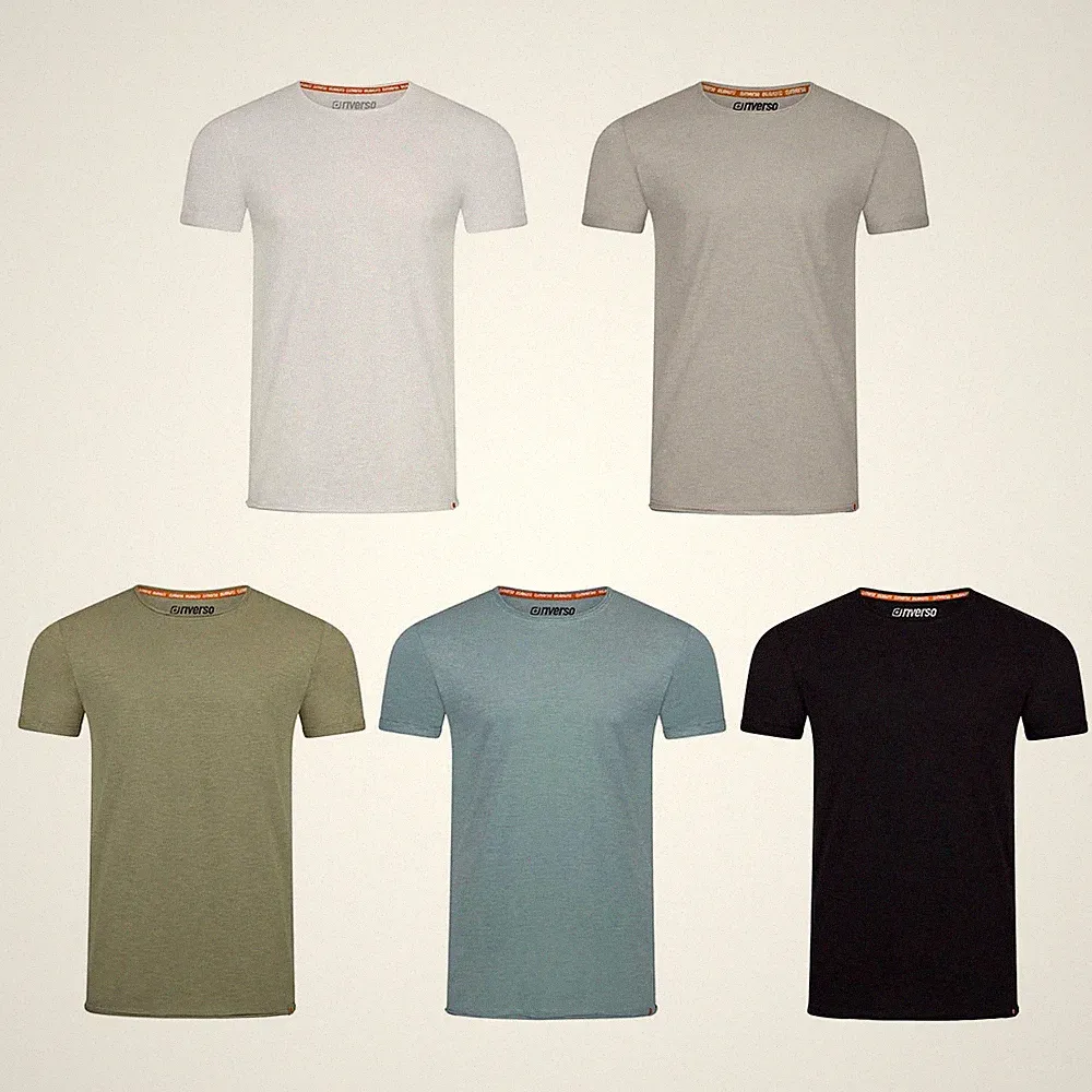 riverso Tshirt Herren 100% Baumwolle Regular Fit RIVLenny Rundhals Kurzarm