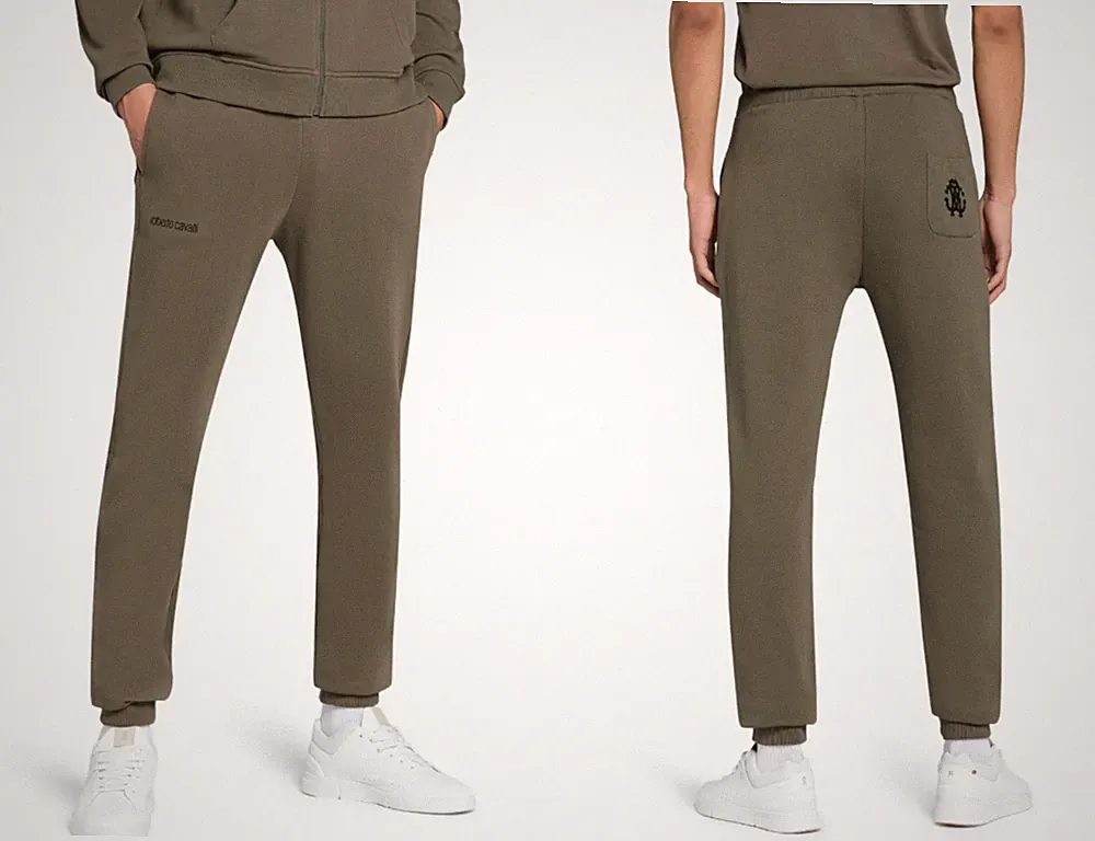 ROBERTO CAVALLI FIRENZE RC Logo Sweatpants Jogginghose Lounge Hose Track-Pants L