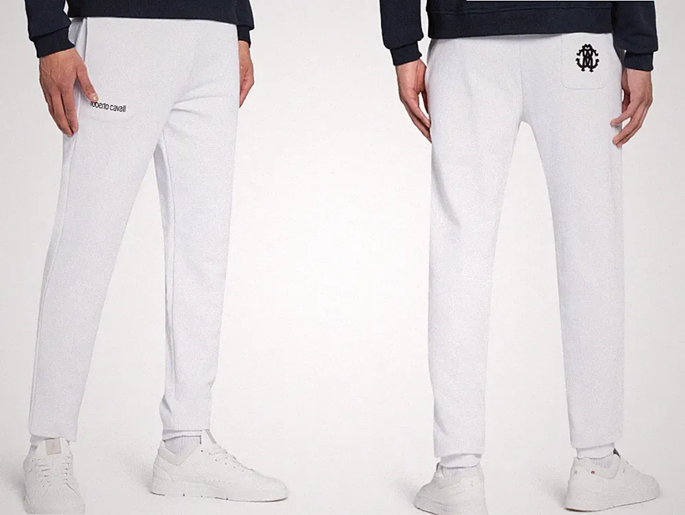 ROBERTO CAVALLI FIRENZE RC Logo Sweatpants Jogginghose Lounge Hose Track-Pants L