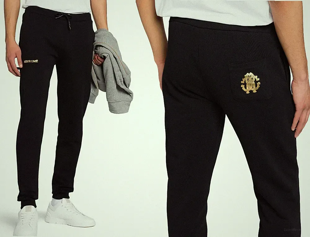 ROBERTO CAVALLI FIRENZE RC Monogram Sweatpants Jogginghose Hose Pants Trainer XL