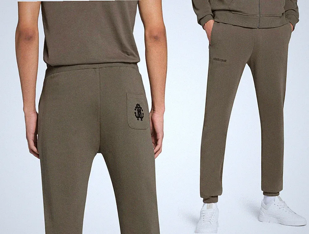 ROBERTO CAVALLI RC Logo Sweatpants Jogginghose Lounge Hose Track-Pants Jogpants