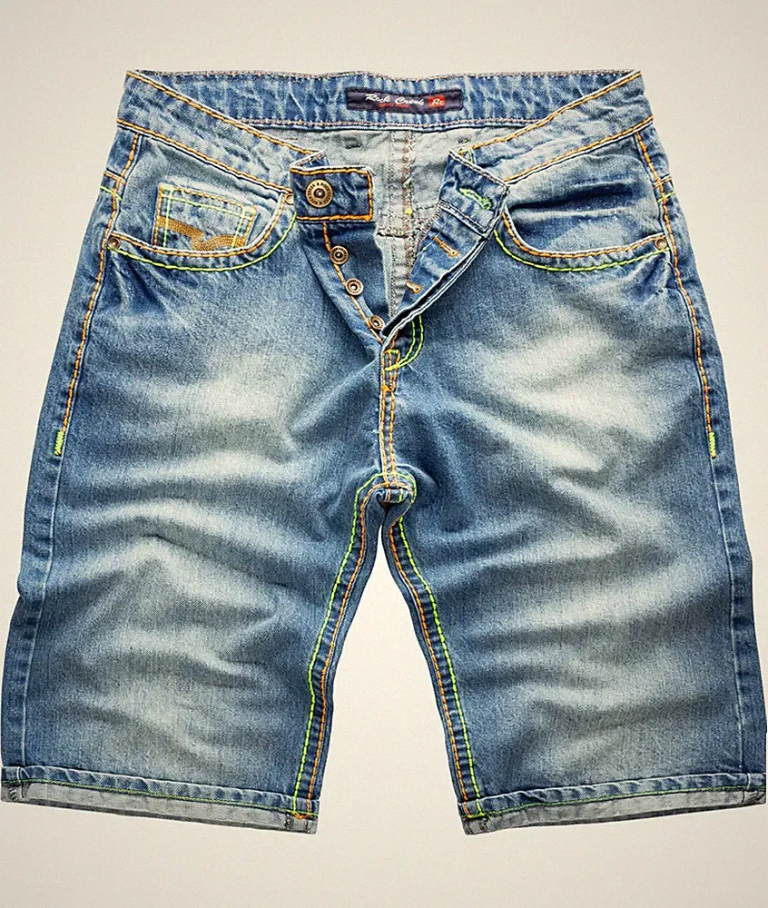 Rock Creek Herren Jeans Shorts dicke naht Jeansshorts Bermuda Hose Denim M68 NEU