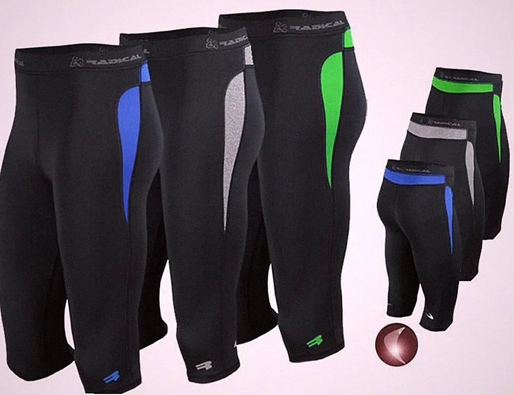 ROUGH RADICAL Funktions Laufhose Jogging Radler Fitness Hose Tights RAPID 3/4