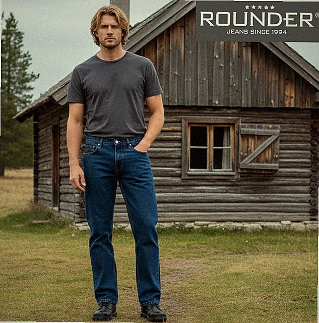 ROUNDER MADOX - 100% Baumwolle - blue stone - JEANS HOSE