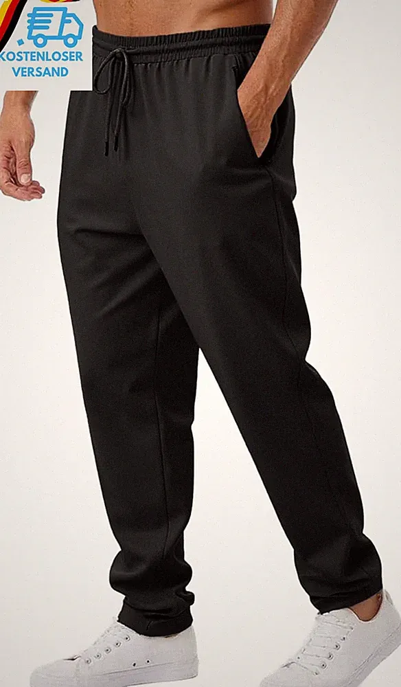 Runcati Herren Jogginghose Regular Fit Stretch Sweathose Männer Einfarbig Atmung