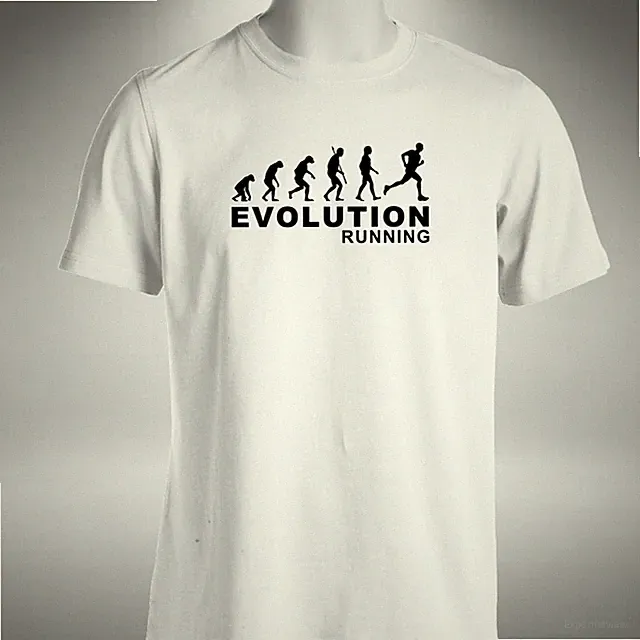 Running Evolution T-Shirt lustig Jogger Läufer Jog Run Marathon
