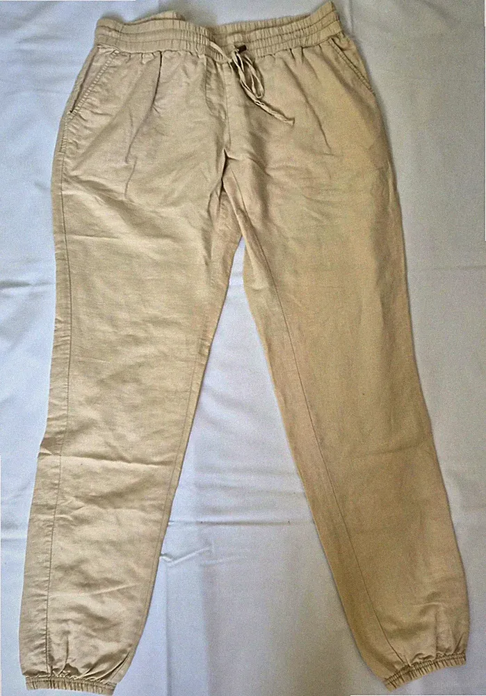 s.Oliver Damen Jogginghose Beige Gr. 36 Baumwolle Regular Tapered Zugband