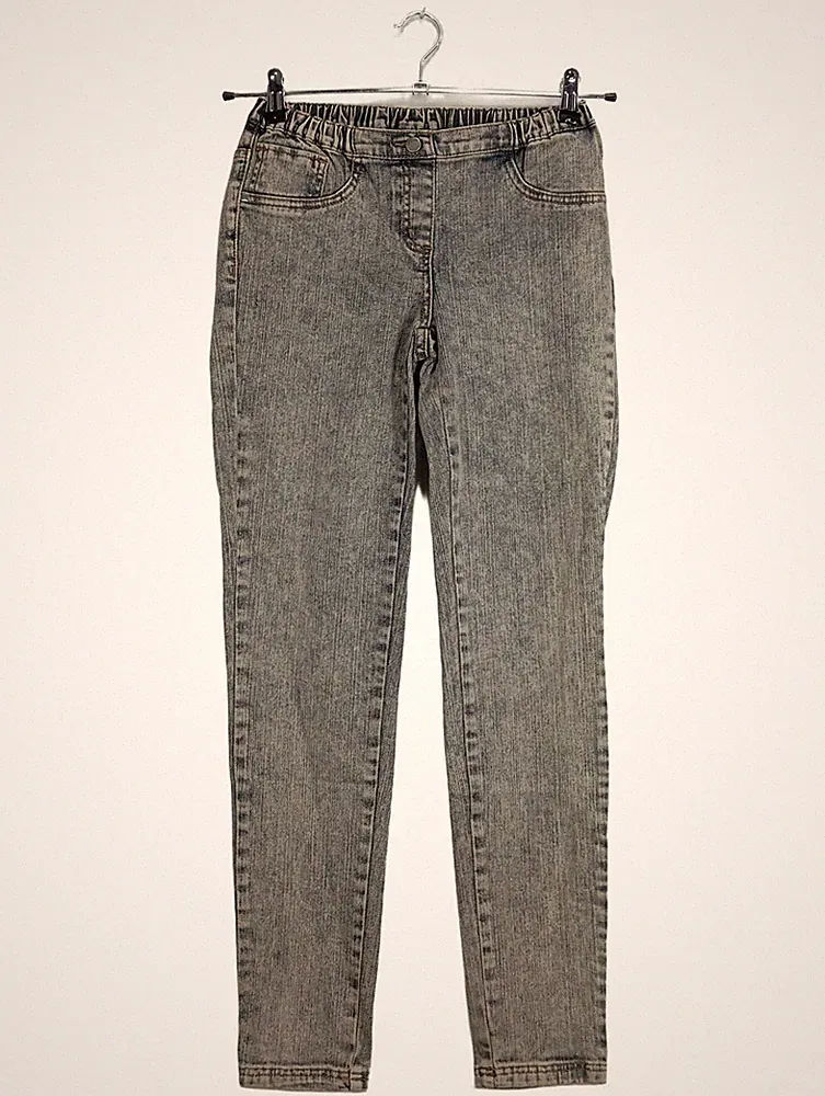 s.Oliver Kinder Jogginghose Jeans-Optik Grau Gewaschen Gr. 176 Hose