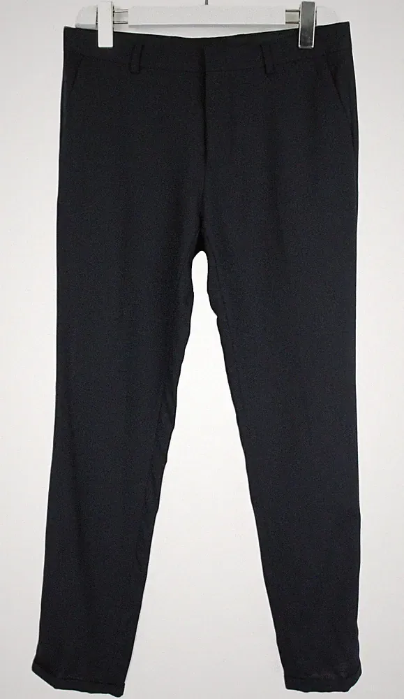 SANDRO Hose Herren (EU) 38 Wollmischung Turn-Up Slim Fit Dunkelblau
