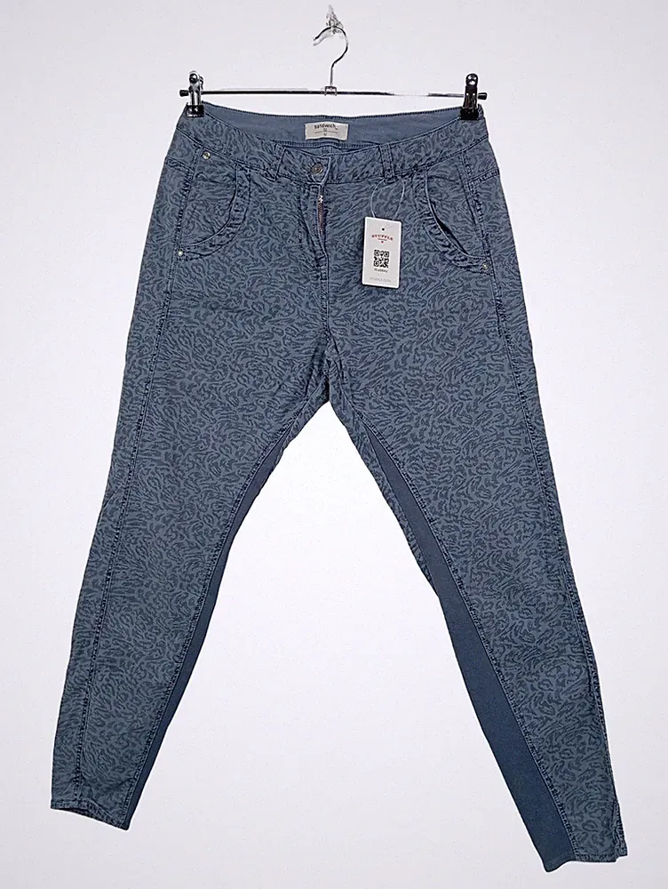 Sandwich Jogginghose Gr. 42 grau Animal Print Lyocell