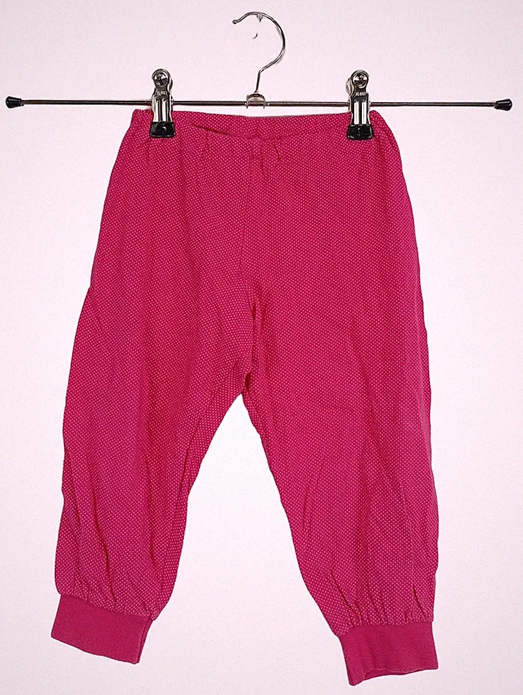 Schiesser Kinder Jogginghose Gr. 92 Pink Gepunktet Baumwolle Freizeit