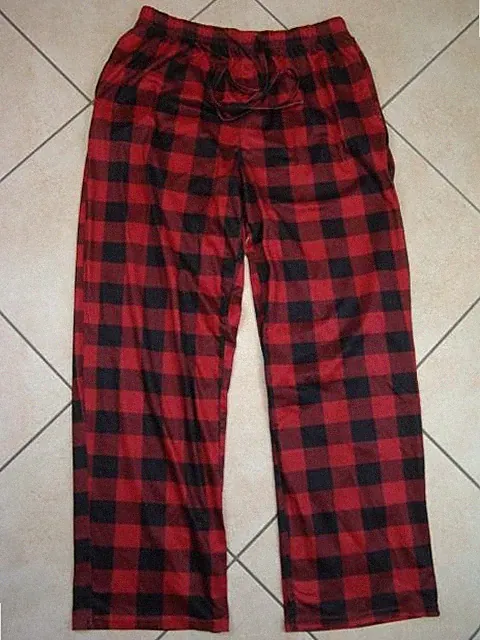 ●♥ Schlafhose Jogginghose Freizeithose - rot schwarz kariert - Gr. M ♥●