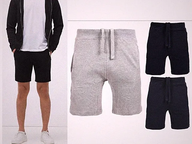Schmale dünne Joggershorts für Herren lose Freizeit Fitnesshose Sportshorts S M L XL