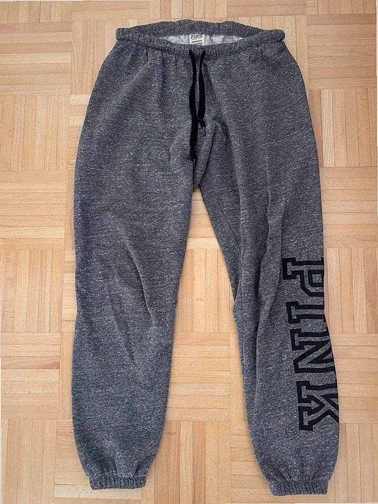 Schöne Damen Jogginghose Victorias Secret Pink Grau Gr. XS 34 Top Zustand