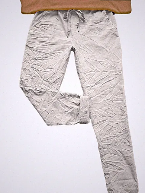 Schöne Jogpant Joggpants Jogginghose Hose Taschen 38 40 42 44 UNI creme beige XL