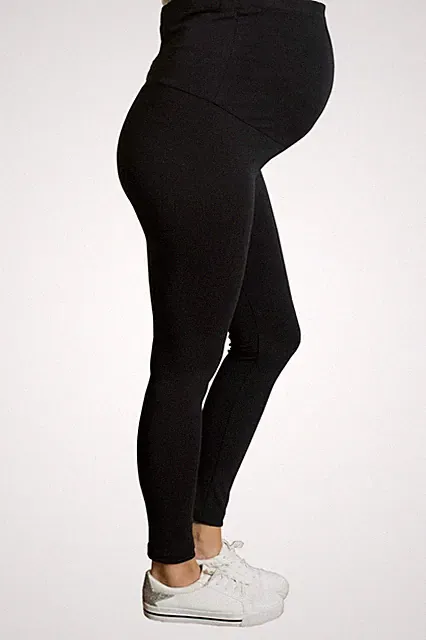 Schwangerschaftsleggings M.M.C. blickdicht Umstandsleggings Damen Sport