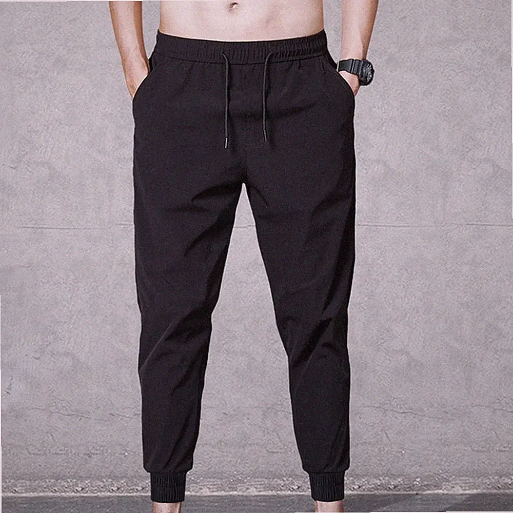 Schwarze Sporthose Cargo Kordelzug Mode Jogger Sport Jogginghose