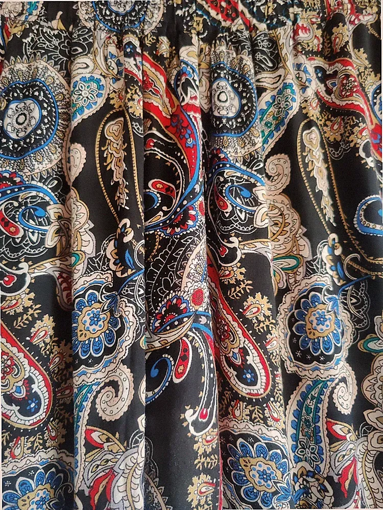 sehr bequeme Sommer-Hose Paisley-Muster angenehm luftige Qualität S/M/L 38/40/42