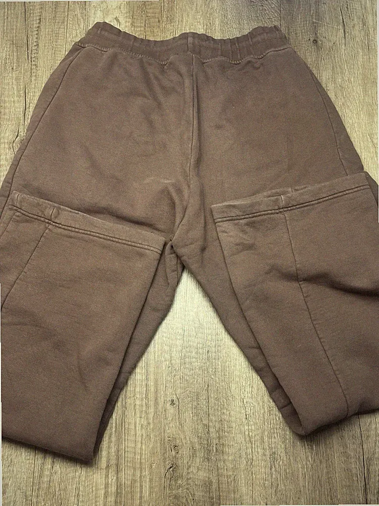 SEVENHEAVENS Herren Jogginghose M Braun Baumwolle elastischer Bund Binde