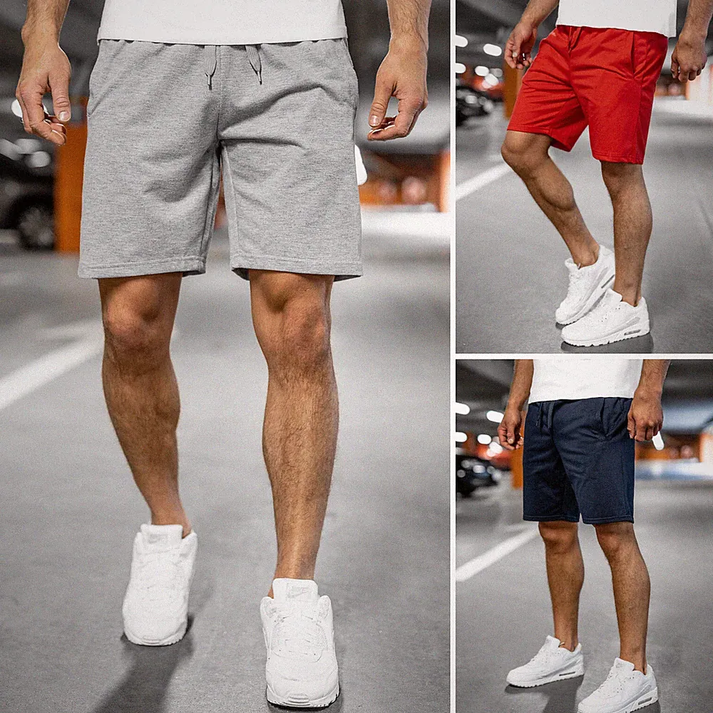 Shorts Bermudas Sporthose Kurze Kurzhose Jogging Unifarben Herren BOLF Fitness