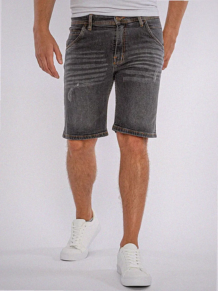 Shorts Herren Jeans Shorts Rock Creek Herren kurze Hose Bermuda Grau H-381 NEU