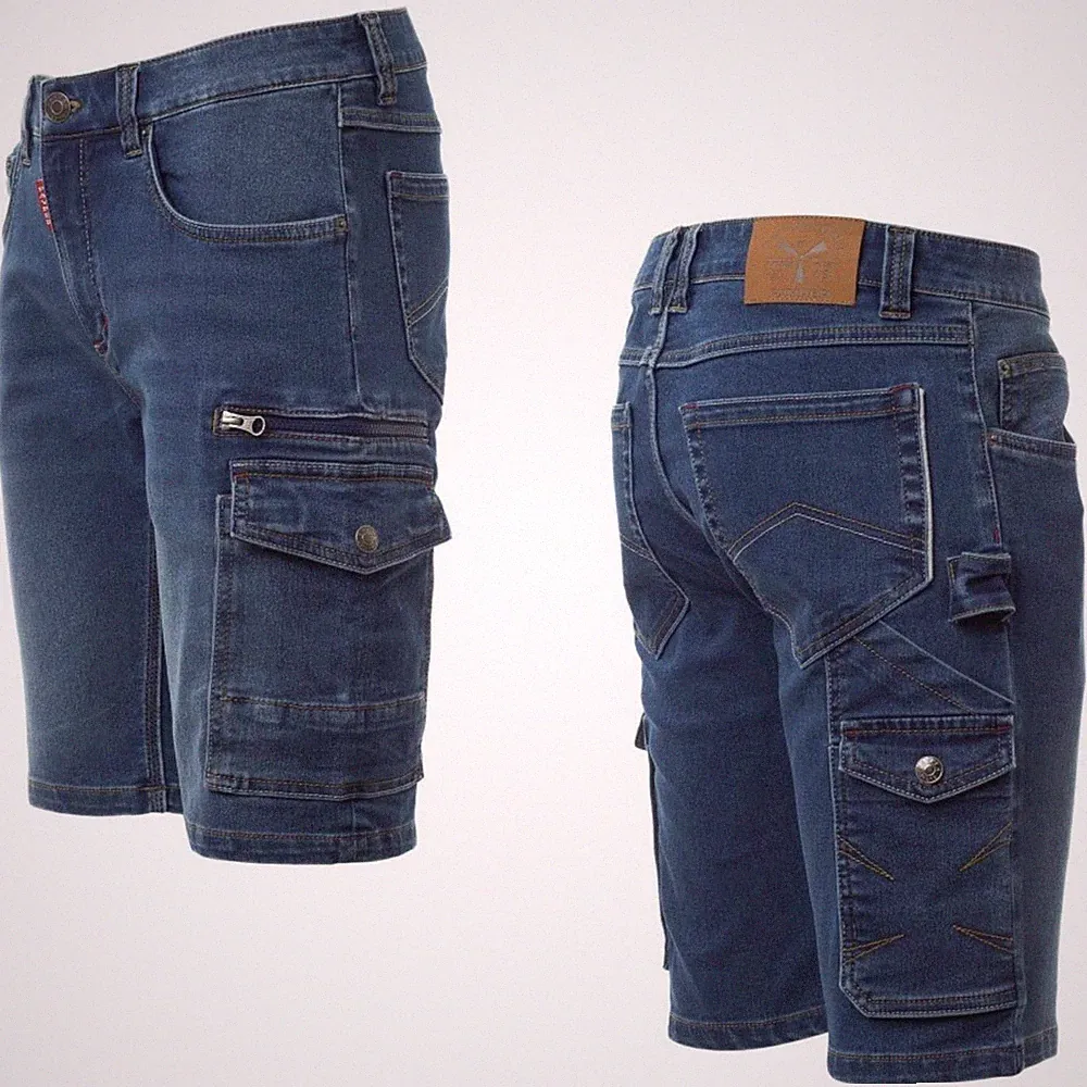 Shorts Jeans Shorts Arbeitsshorts Arbeitshose kurze Sommer Hose Bermuda Gr.42-74
