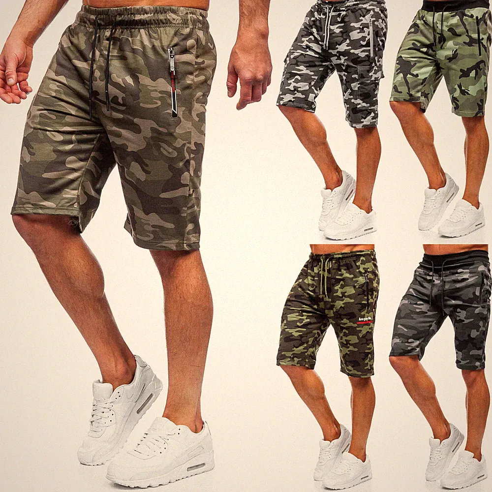 Shorts Kurzhose Bermudas Sporthose Jogging Kurze Camo Sport Herren Mix BOLF Army