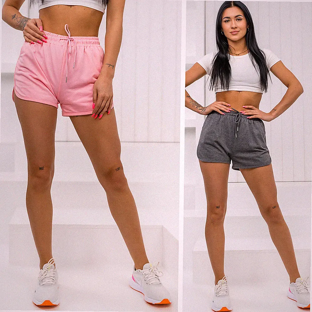 Shorts Kurzhose Jogging Sporthose Slim Fit Kurze Unifarben Damen BOLF Basic