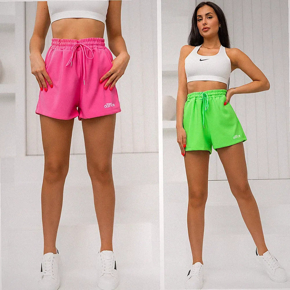 Shorts Kurzhose Sporthose Jogging Slim Fit Basic Kurze Damen BOLF Unifarben