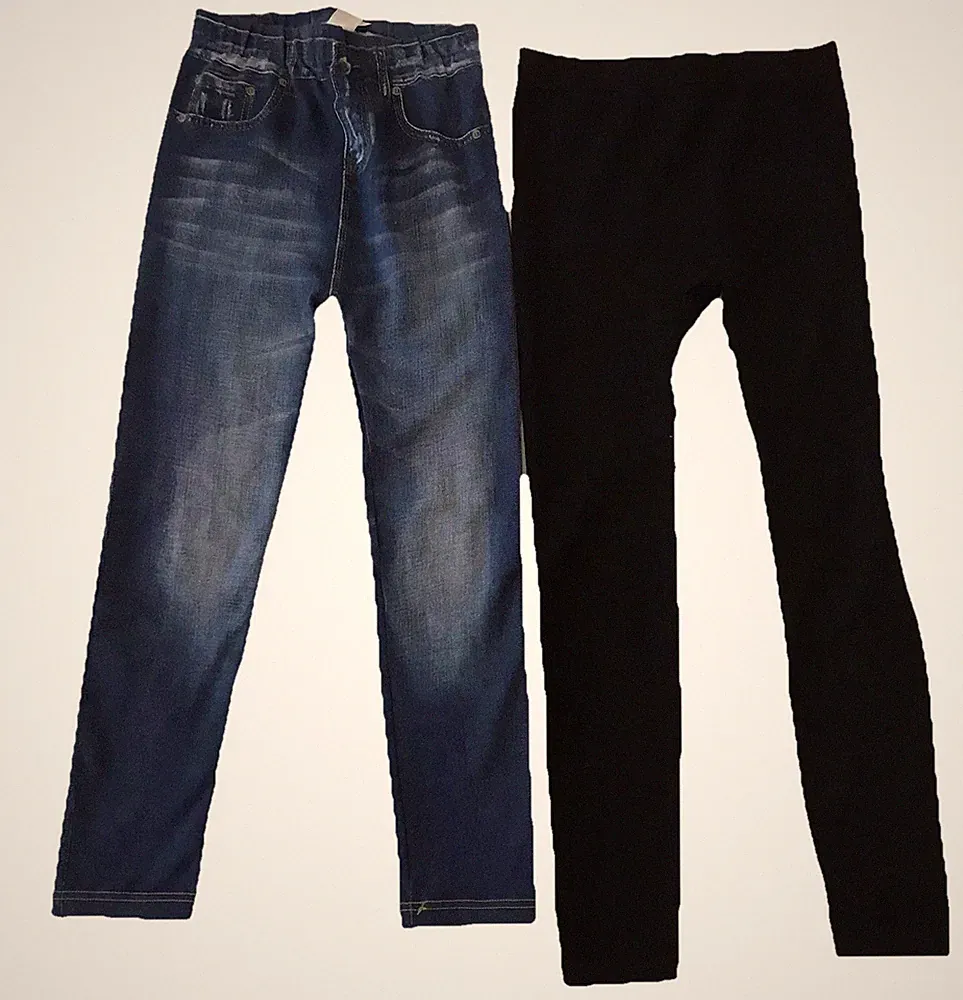 Shosho 2 Leggings Sporthose Jogginghose Gr. S /M-36 /38 Schwarz, Jeansoptik