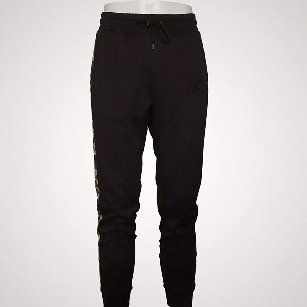 SikSilk, Jogginghose, Größe: L, Schwarz/Gold/Mehrfarbig, Elasthan/Polyester #6YN