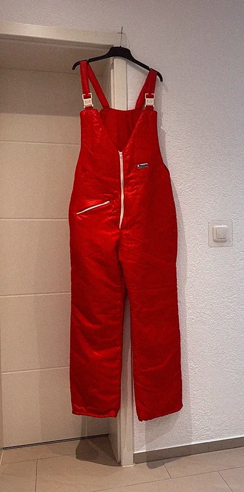 Skilatzhose Glanznylon Rot Größe 54-56 XL Herren Unisex Skihose Vintage Ski ♥️