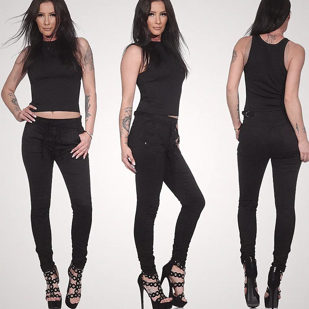 Skinny Röhrenhose Sweatpants Hüfthose Chino Stretchhose Damenbhose Slim Fit Hose