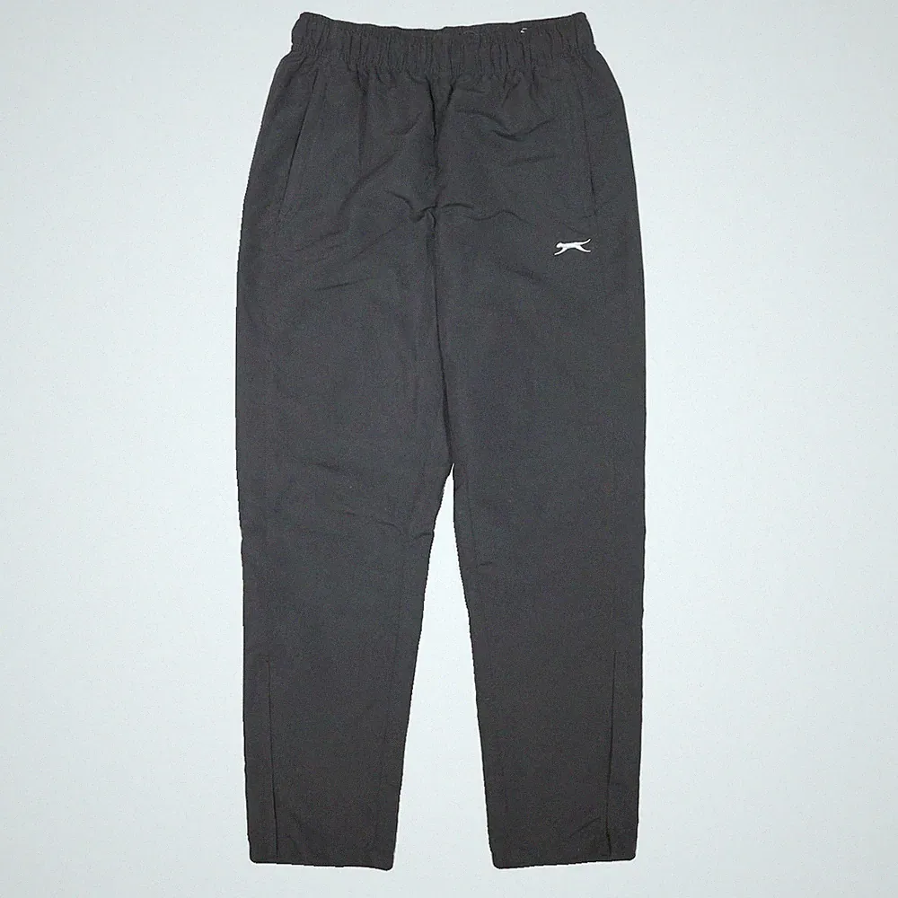 SLAZENGER Herren Jogginghose Schwarz M W28 L30 Relaxed Tapered Polyester-Mix